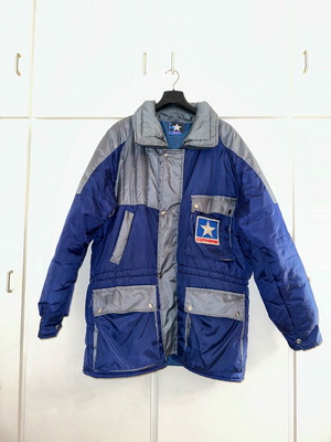 Converse All Star Puffer Jacket used, blue and grey, men's L/XL