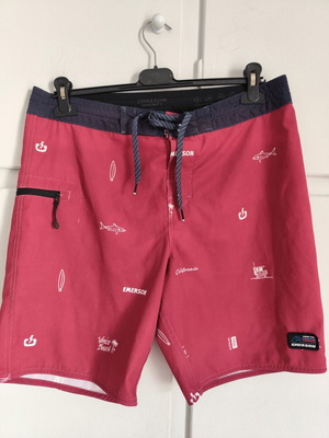 Emerson men's board shorts used, burgundy, size M
