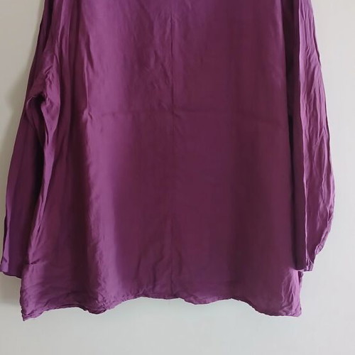 Boho embroidered shirt, purple, free size