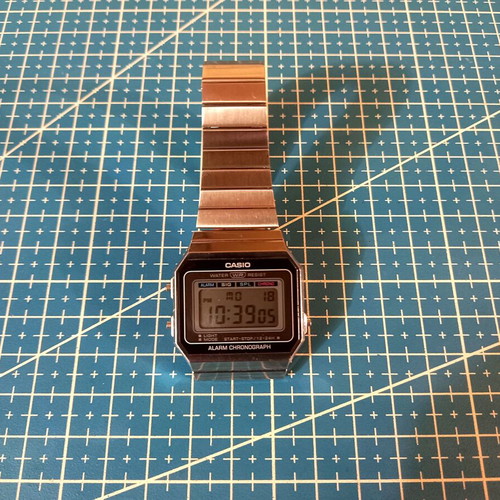 Casio Vintage A700WE-1AEF digital watch, silver, unisex
