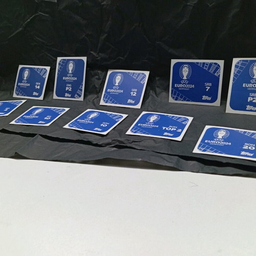 Topps Euro 2024 football stickers used