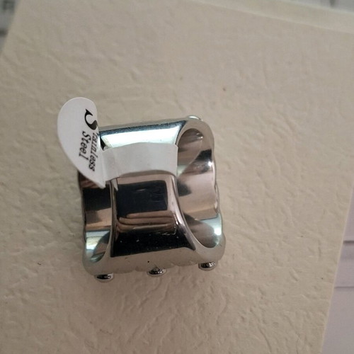 Stainless steel ring new, silver, surgical steel