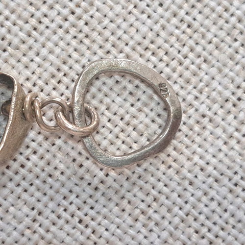 Silver 925 Handmade Bracelet with Organic Abstract Shapes like new