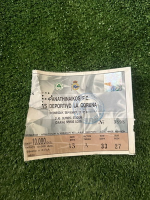Panathinaikos-Deportivo La Coruna Champions League ticket used