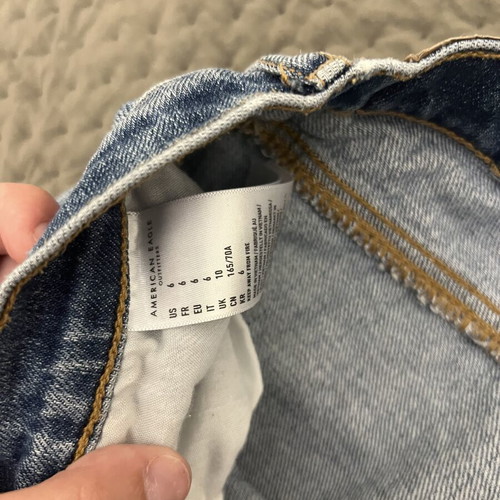 American Eagle denim shorts Bermuda with rips like new, size M