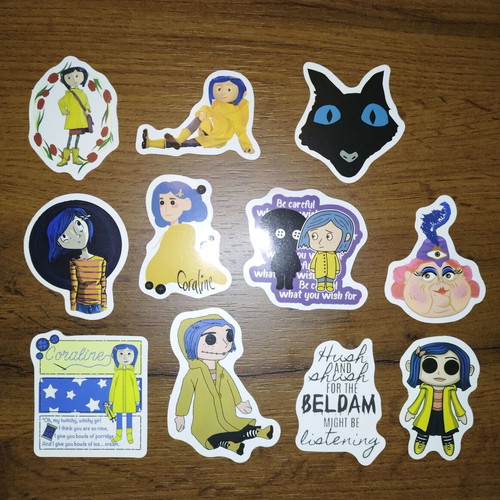 Coraline and The Nightmare Before Christmas stickers new