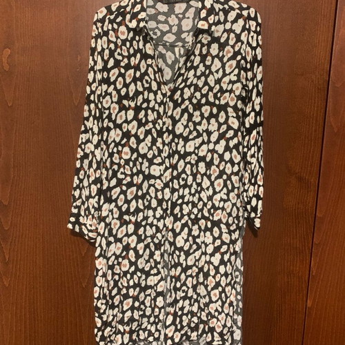 Zara shirt long like new, black multicolor