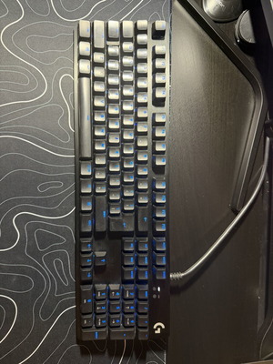 Logitech G512 Carbon μηχανικό gaming πληκτρολόγιο μεταχειρισμένο με διακόπτες GX Blue και RGB φωτισμό