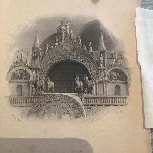 Chalcography 1830 Venice The Stolen Horses used 20x14cm