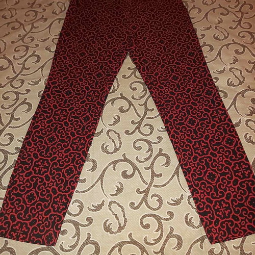 Nema women's pants new, elastic, large, red with black