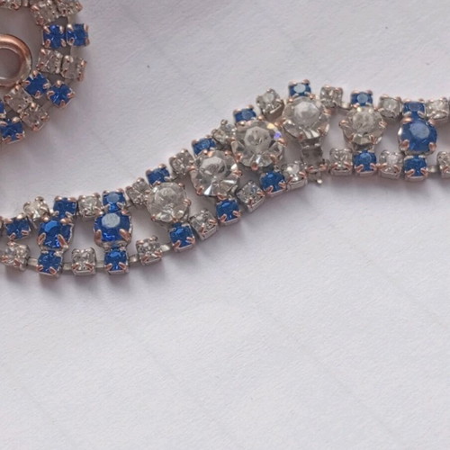 Murano bracelet like new with blue and white crystals from Venice