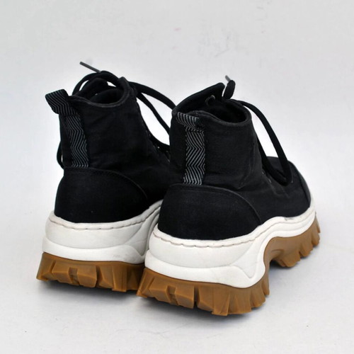 Skechers Vintage Black Canvas Chunky High Top Sneakers, size 37.5 Y2K