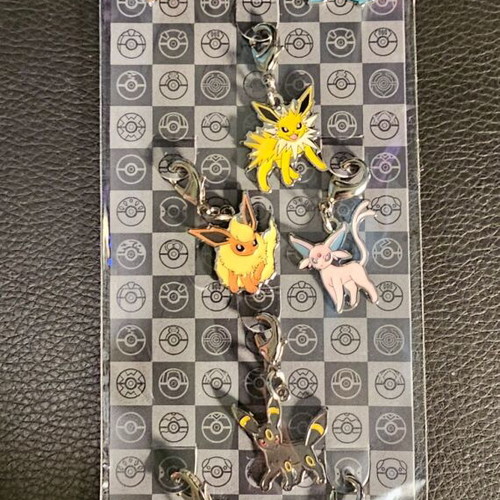 Pokemon Center Japan Eeveelution Metal Charm Keychain Full Set