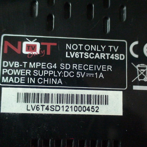 DVB-T digital decoder NOTLV6TSCART4SD used, Scart NotOnlyTV
