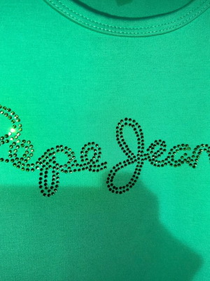 Μπλουζάκι t-shirt Pepe Jeans μεταχειρισμένο, πράσινο, μέγεθος XS