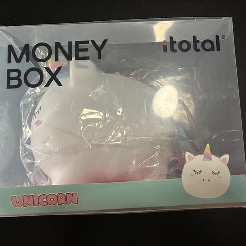Unicorn piggy bank new, hard plastic 23.5cm x 17cm