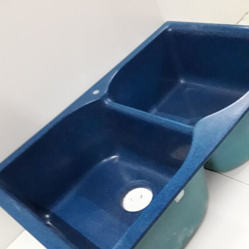 Sanitec Saga S-306 Granite Blue Two-Bowl Kitchen Sink New