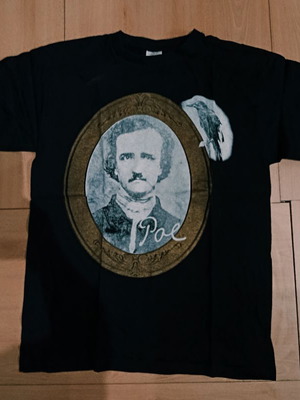 Edgar Allan Poe fashion t-shirt new, 100% cotton, size S, black