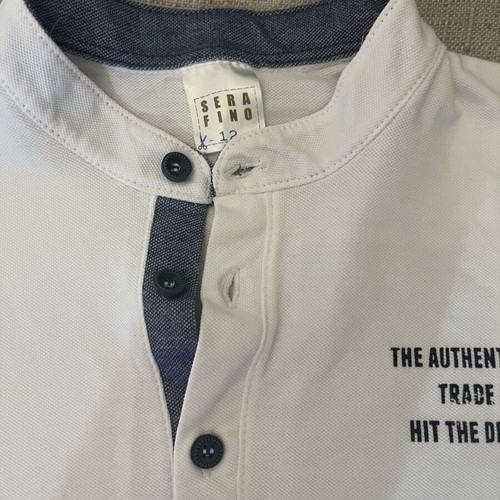 White short-sleeve shirt for boys 10-12 years