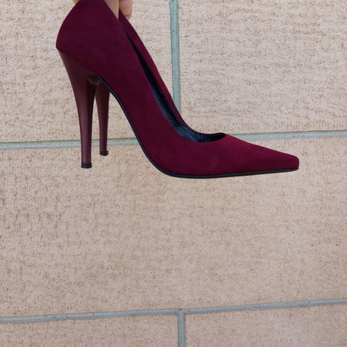Moyo leather pumps dark red like new, size 38