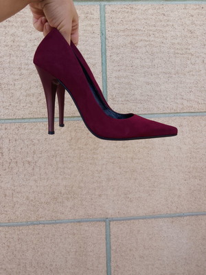 Moyo leather pumps dark red like new, size 38