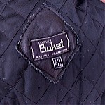  Γυναίκειο μαύρο δερμάτινο παλτό (L)