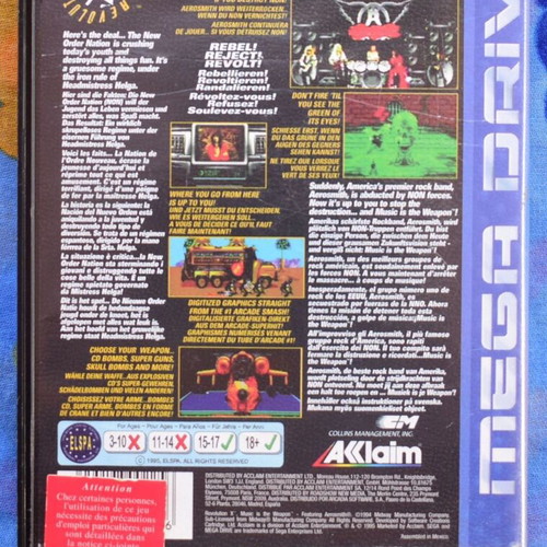 Revolution X Featuring Aerosmith Sega Mega Drive game used, action rail shooter