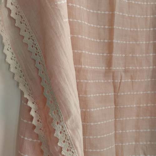 Pareo scarf Ble Resort Collection new, soft pink with lace
