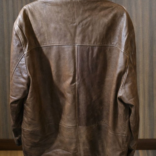 Men's leather coat Kastoria XXL like new, brown