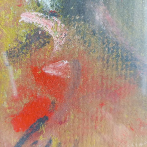 Painting by artist Doris with can-can dancer, like new