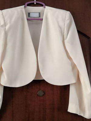 Bolero champagne color crepe fabric size 44 like new