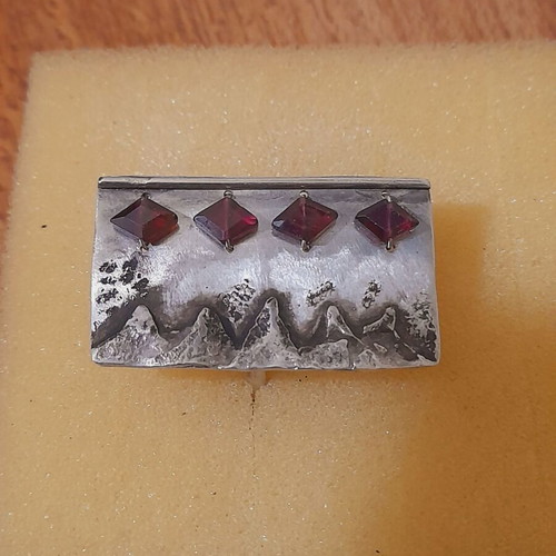 Handmade silver ring 925 with semi-precious stones and opening shank new