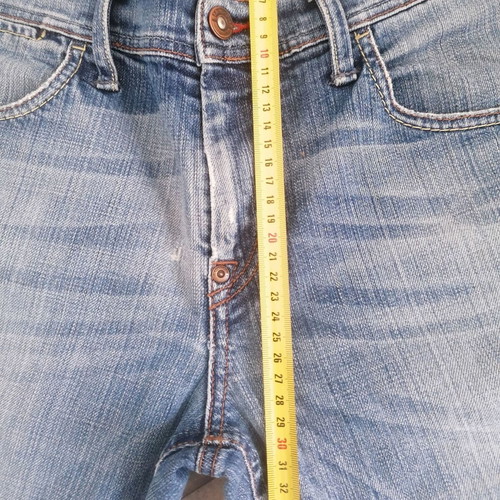 Jeans Meltin Pot Large used, medium washed, straight leg, size 32