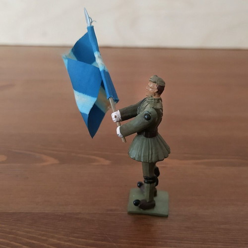Pal Evzones Flag Bearer Military Figure like new, 1950s