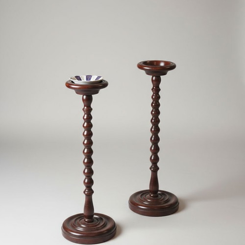 Vintage set of 2 wooden floor decoration bases like new