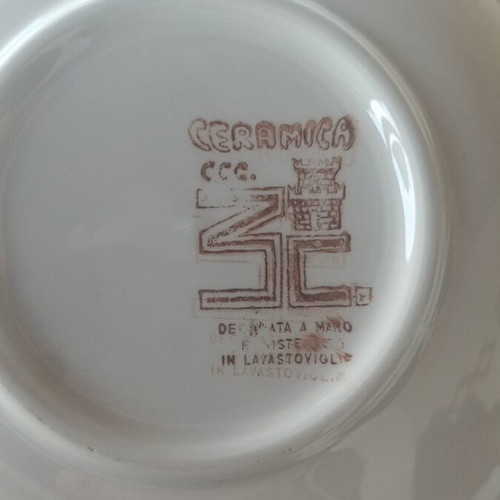 Ceramic plates set of 6 used, small flat dining plates