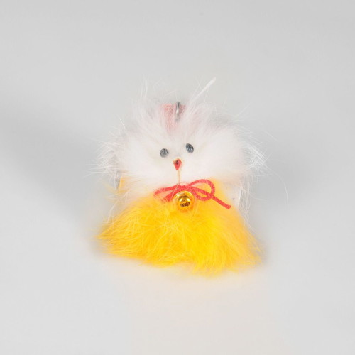 Vintage fluffy dog keychain 80s like new