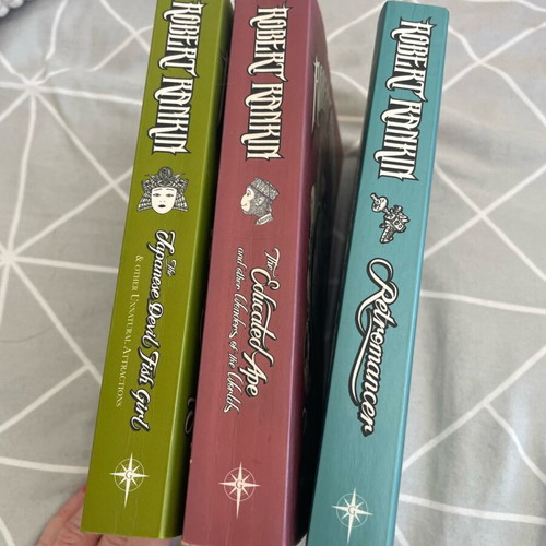 Robert Rankin books used, set of 3, English