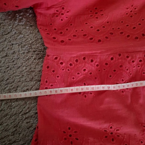 Meadow Rhodes maxi dress embroidered, like new, raspberry red
