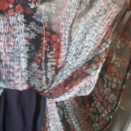 Marks & Spencer skirt with elastic waist like new, black and multicolor XXL