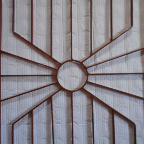 Handmade iron composition for wooden exterior door used 0.60x1.08 m