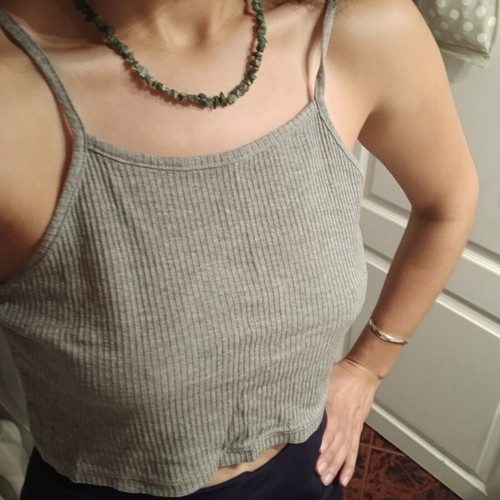 Halter top Funky Buddha gray used, loose fit M/L