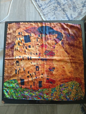 Klimt The Kiss scarf new, multicolor 51x51 cm