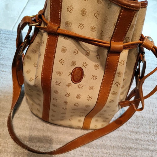 Kenza leather women's bucket bag used, crossbody