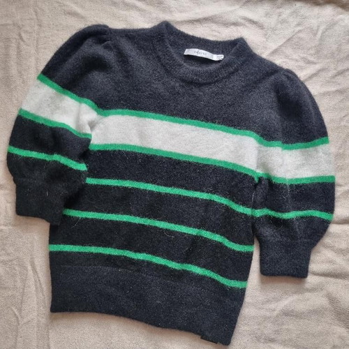 Gestuz wool and alpaca sweater like new, colorful, with puffed sleeves