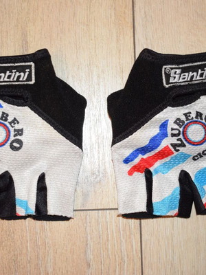 Santini Zubero Ciclos gloves size L like new, colorful