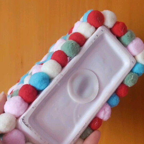 Cloud Piggy Bank Handmade New with Pom Poms