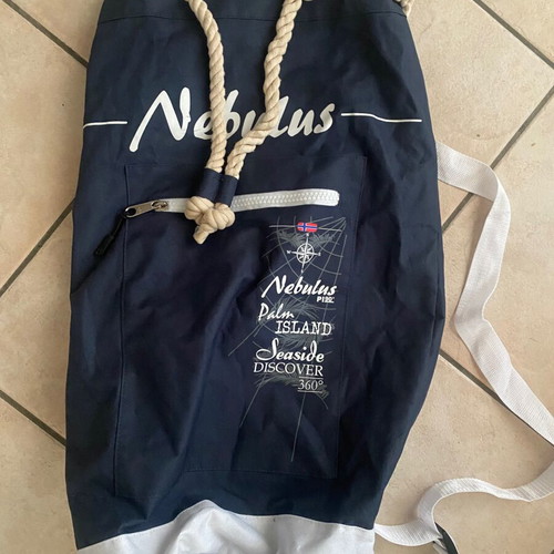 Nebulus bag like new, hand-held, white and blue
