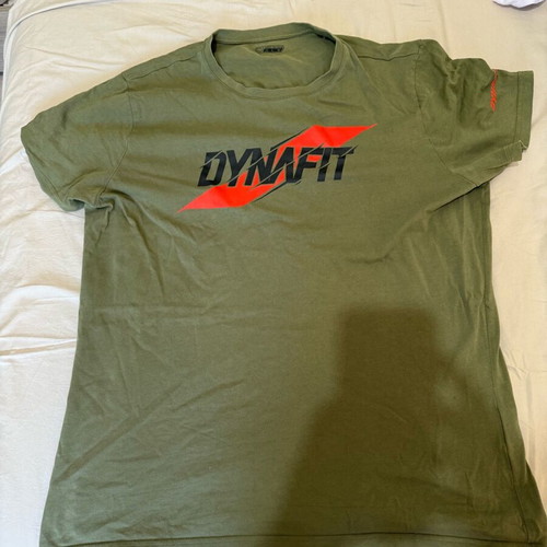 Dynafit short-sleeve cotton t-shirt like new, green size M