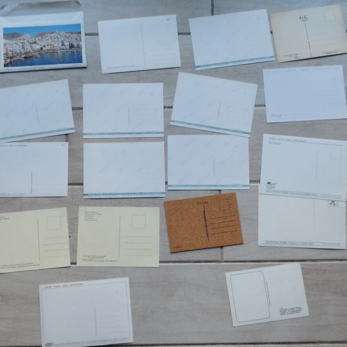 Greek island postcards 1990s like new, pack of 17